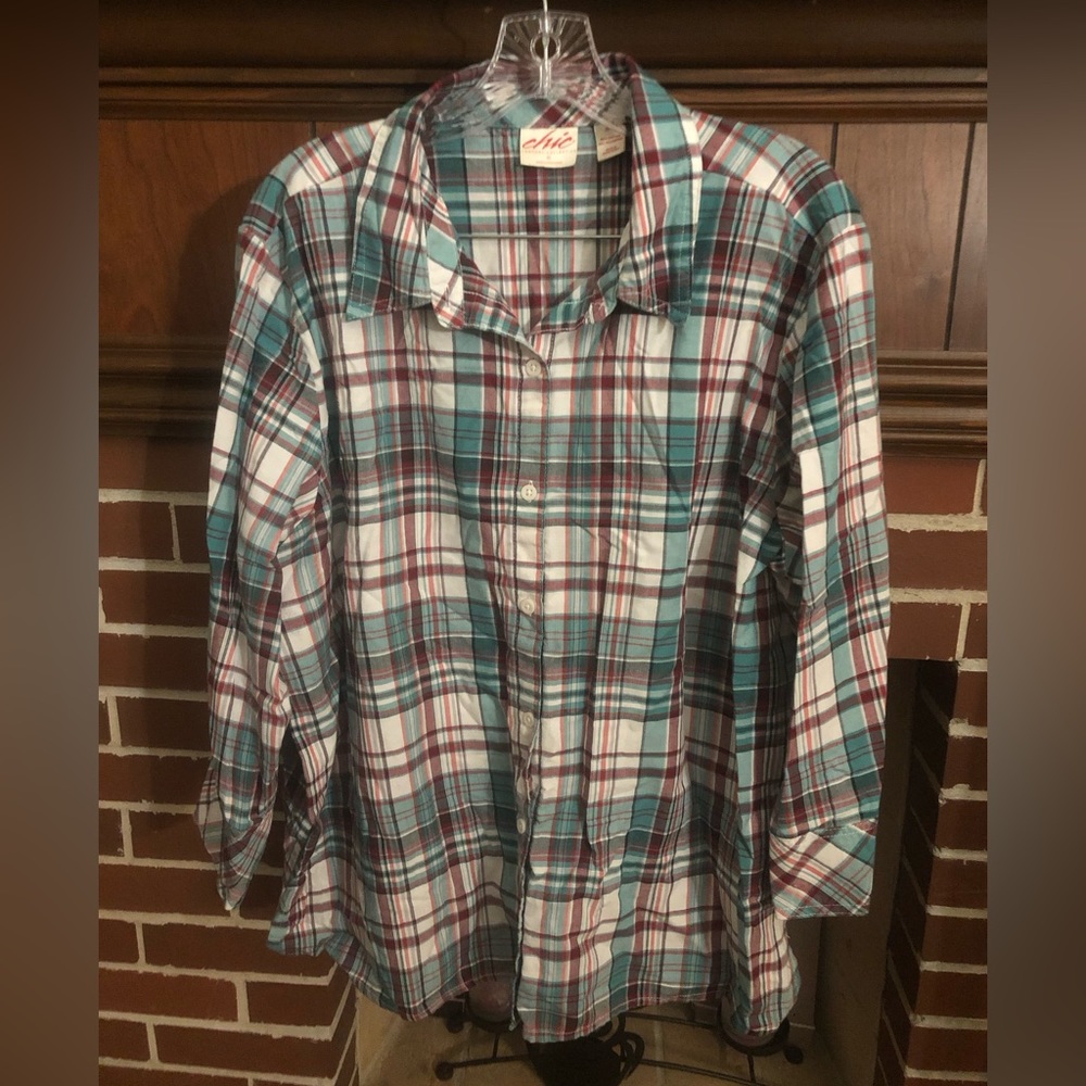 Chic confront button down shirt